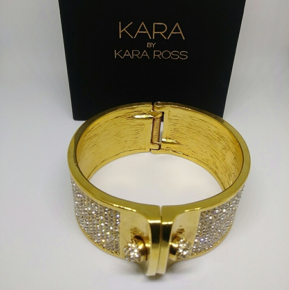 Rare Kara Ross Small Gold Shirt Cuff OS